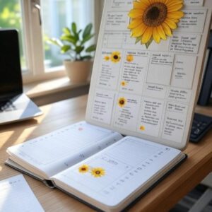 SunFlower Daily Planner And Vision Board